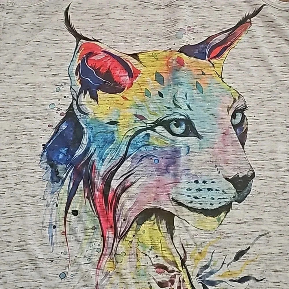 Watercolor kitty tank